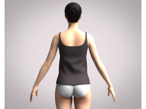 Ladies Tank Tops - 6 Styles Pack 3D Model