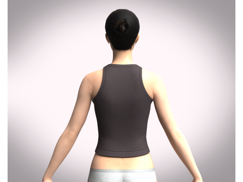 Ladies Tank Tops - 6 Styles Pack Modelo 3D