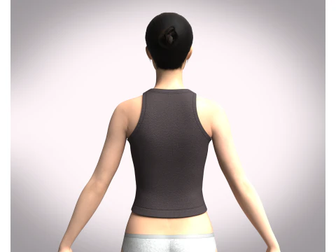 Ladies Tank Tops - 6 Styles Pack 3D Model
