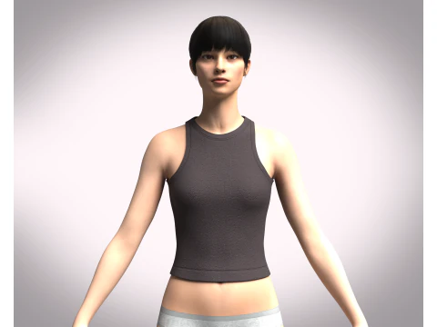 Ladies Tank Tops - 6 Styles Pack 3D Model