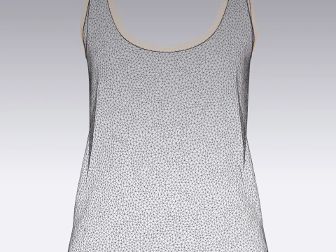 Ladies Tank Tops - 6 Styles Pack 3D Model