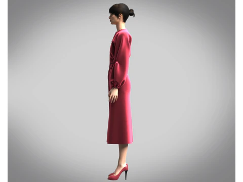숙녀 레저 드레스 3D 모델