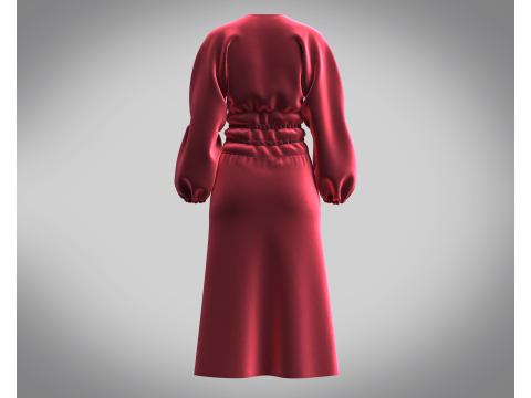 Ladies Leisure Dress 3D Model