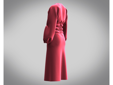 Ladies Leisure Dress 3D Model