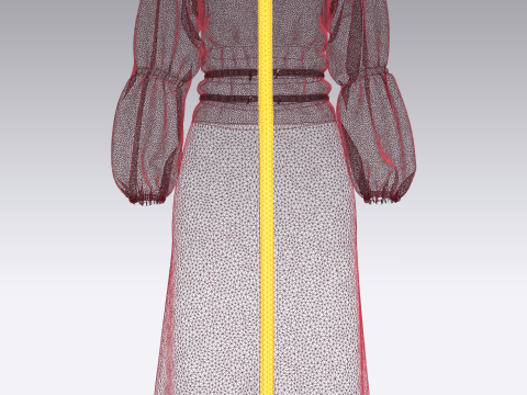 Ladies Leisure Dress 3D Model