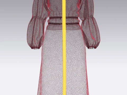 숙녀 레저 드레스 3D 모델