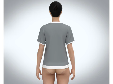 Ladies Igneous Rock T-Shirt 3D Model