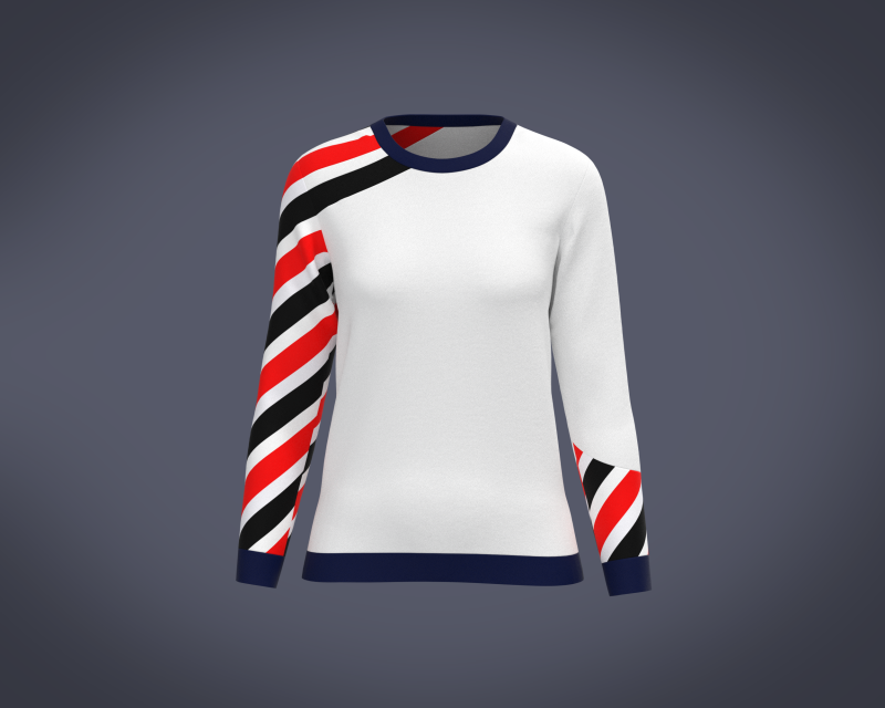 Ladies Full Sleeve T-Shirt 3D Модель .c4d .max .obj .3ds .fbx .stl .blend 