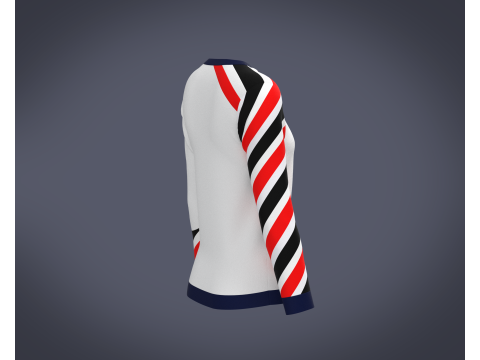 Ladies Full Sleeve T-Shirt 3D Модель