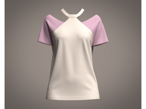 Ladies Pink Tops V2 3Dモデル