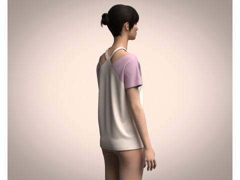 Ladies Pink Tops V2 Modelo 3D