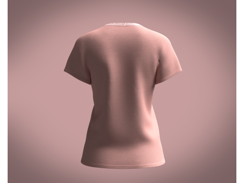 Ladies Pink Tops Modello 3D