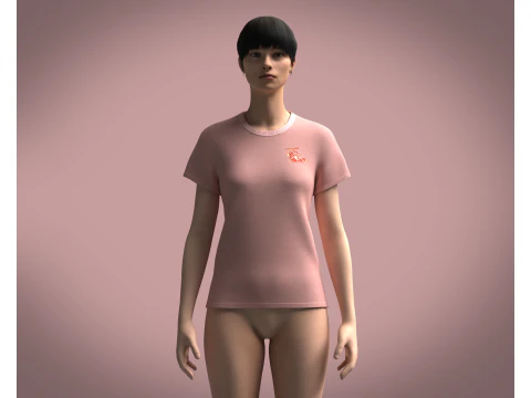 Ladies Pink Tops 3D Model