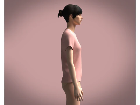 Ladies Pink Tops 3D Model