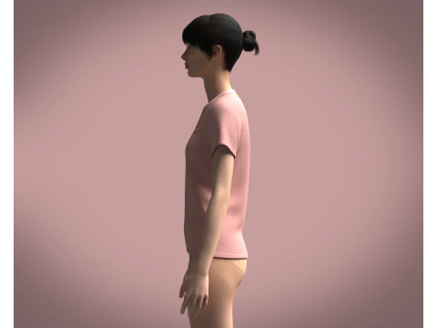 Ladies Pink Tops 3D Model