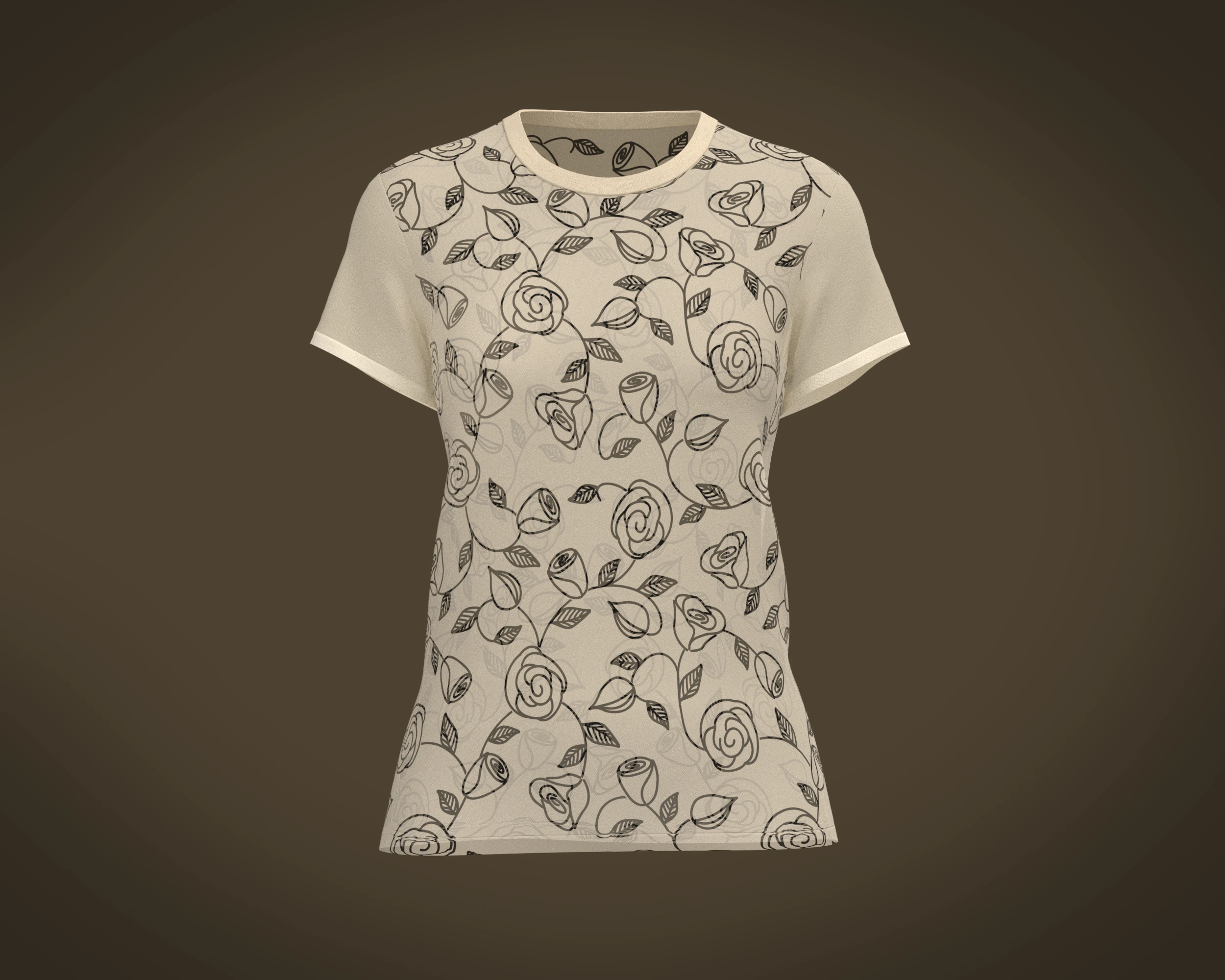 Ladies Printed Tops 3D Model .c4d .max .obj .3ds .fbx .stl .blend 