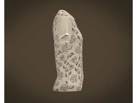 Ladies Printed Tops 3D Model