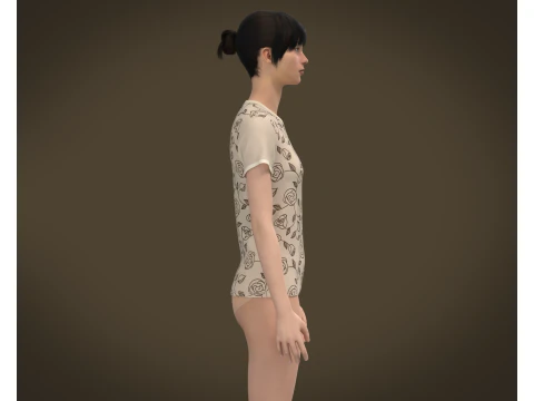 Ladies Printed Tops 3D Model