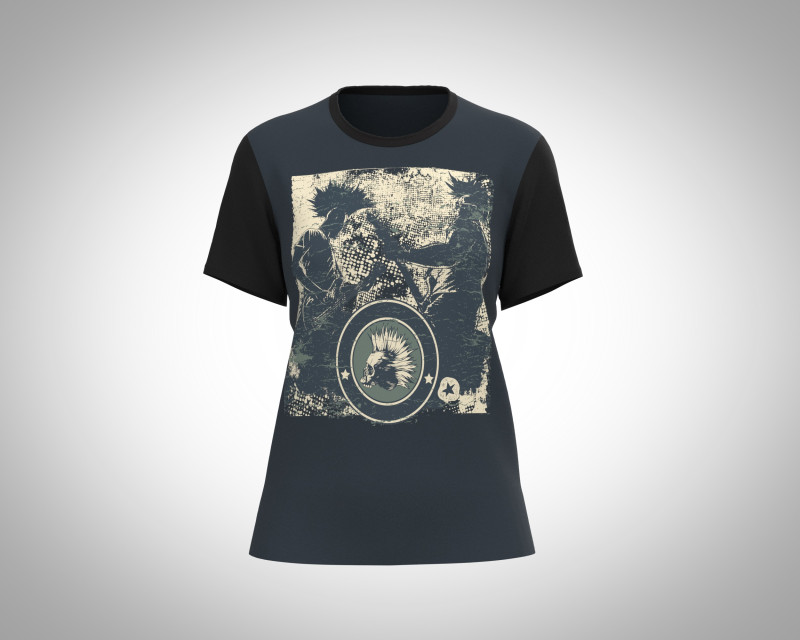 Ladies Print T-Shirt 3D Modell .c4d .max .obj .3ds .fbx .stl .blend