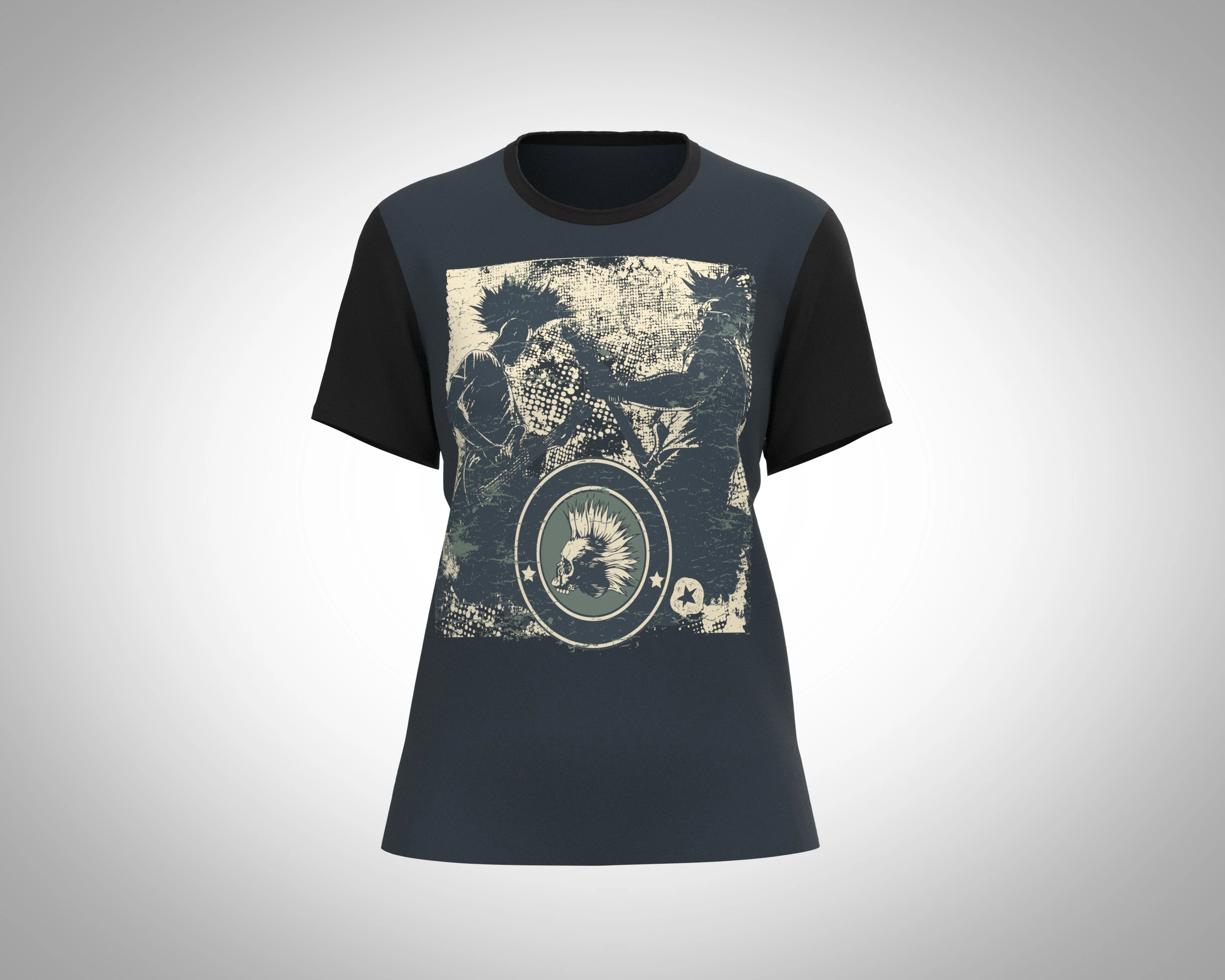 Ladies Print T-Shirt 3D Model .c4d .max .obj .3ds .fbx .stl .blend