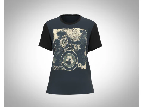 लेडीज़ प्रिंट टी-शर्ट 3D मॉडल