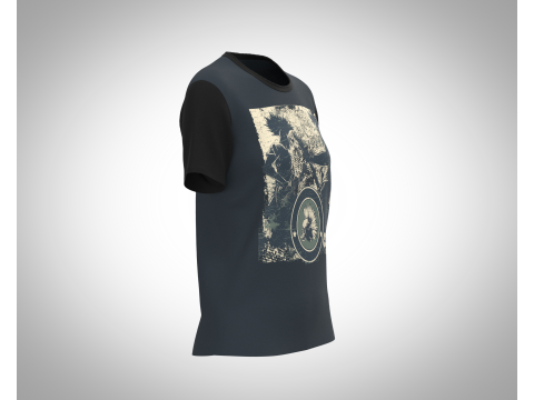 Ladies Print T-Shirt 3D Modell