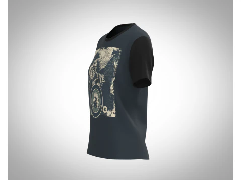 Ladies Print T-Shirt 3D Model