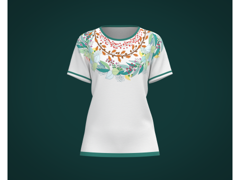 Ladies Print Tops V2 Model 3D