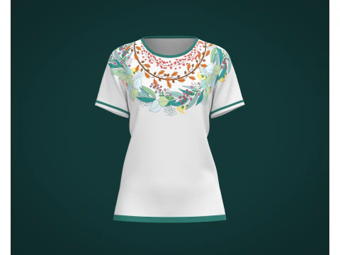 Ladies Print Tops V2 3D Model