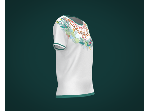 Ladies Print Tops V2 3D 모델