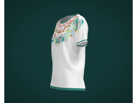 Ladies Print Tops V2 3D Model