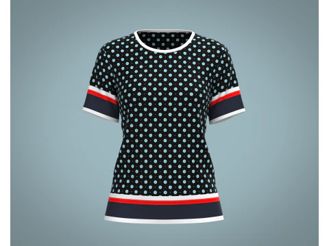 Ladies Print Tops V3 3D Model