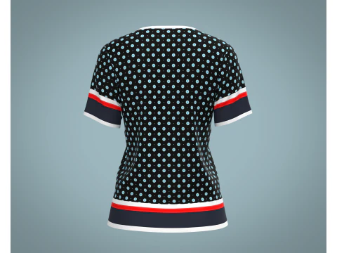 Ladies Print Tops V3 3D Model