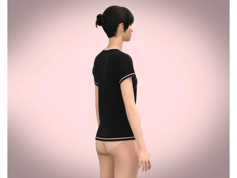 Ladies Print Tops 3D Model