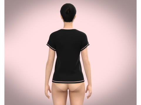 Ladies Print Tops 3D-Modell