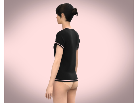Ladies Print Tops 3D-Modell