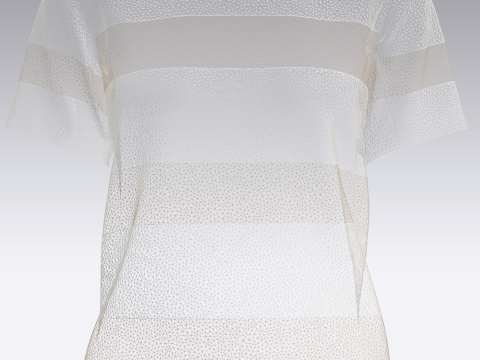 Ladies Print T-shirt 3D Модель