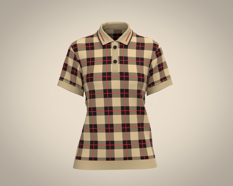 Ladies Print Polo V2 Model 3D .c4d .max .obj .3ds .fbx .stl .blend 