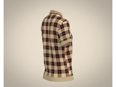 Ladies Print Polo V2 Model 3D