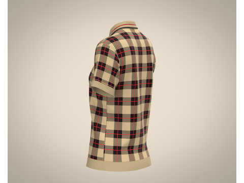 Ladies Print Polo V2 Model 3D