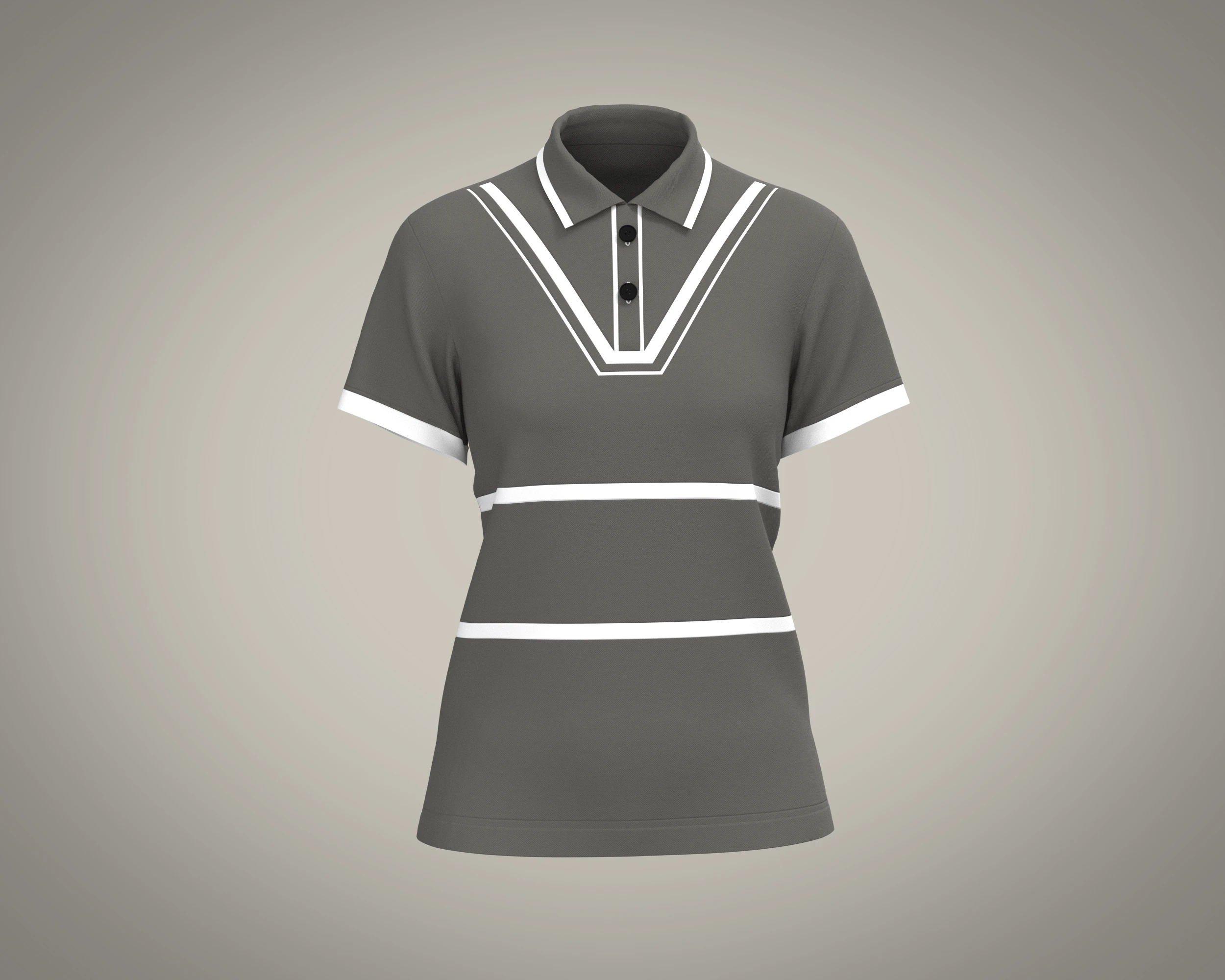 Ladies Polo Tops V2 3D Model .c4d .max .obj .3ds .fbx .stl .blend