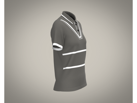Ladies Polo Tops V2 3D Model