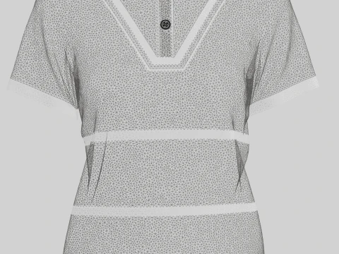 Ladies Polo Tops V2 3D Model