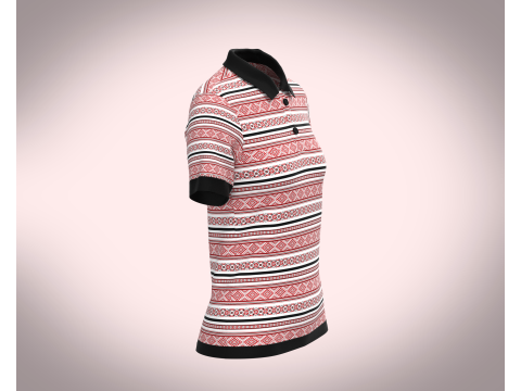 Ladies Printed Polo 3D Model
