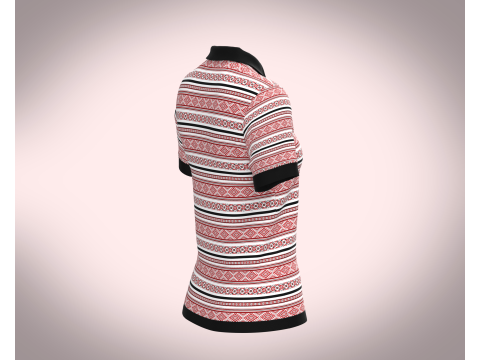 Ladies Printed Polo 3D Model