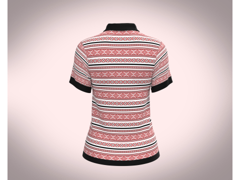 Ladies Printed Polo 3D Model