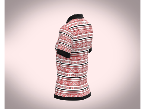 Ladies Printed Polo 3D Model
