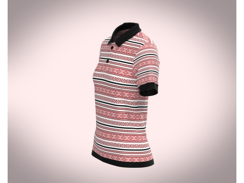 Ladies Printed Polo 3D Model