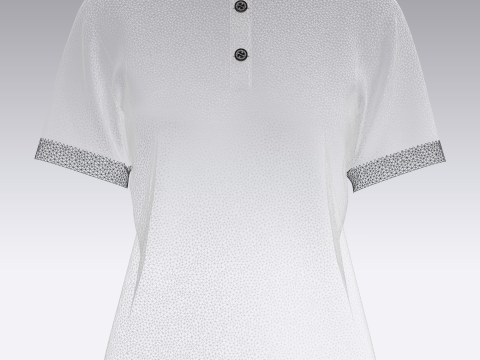Ladies Printed Polo 3D Model