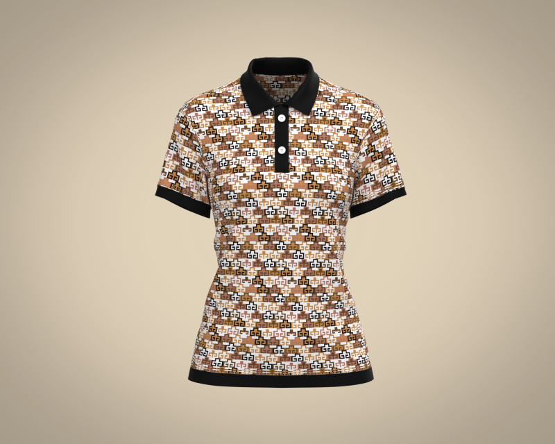 Ladies Printed Polo Tops V1 Modelo 3D .c4d .max .obj .3ds .fbx .stl .blend 